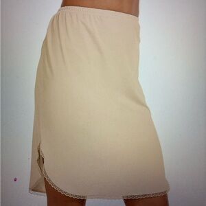 Women's Cream Lace-Trimmed Slip